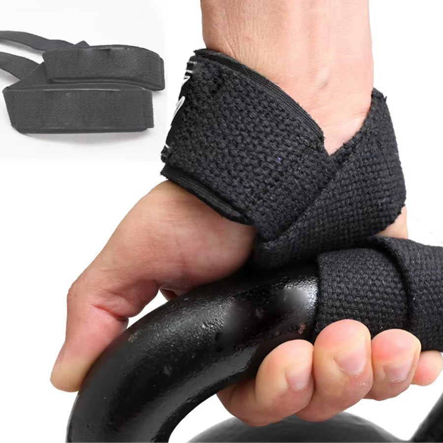 1 Pair Gym Lifting Straps Fitness Gloves Anti-Slip Hand Wraps Wrist Straps Support for Weight Lifting Powerlifting Training